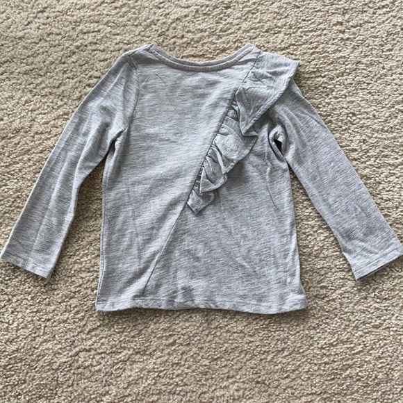 Girls Cat & Jack Grey Long Sleeve Tee - Picture 4 of 4
